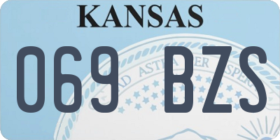 KS license plate 069BZS