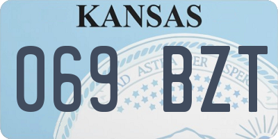 KS license plate 069BZT