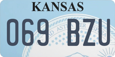 KS license plate 069BZU