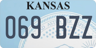 KS license plate 069BZZ