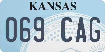KS license plate 069CAG