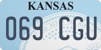 KS license plate 069CGU