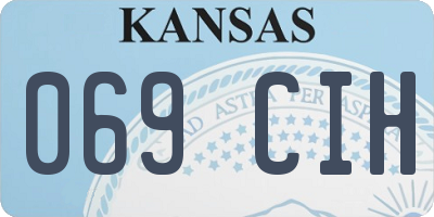 KS license plate 069CIH