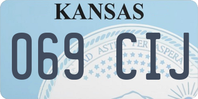 KS license plate 069CIJ