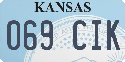 KS license plate 069CIK