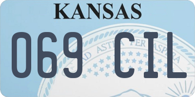 KS license plate 069CIL