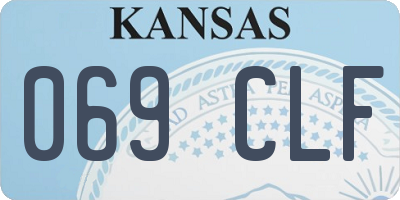 KS license plate 069CLF