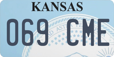 KS license plate 069CME