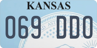 KS license plate 069DDO