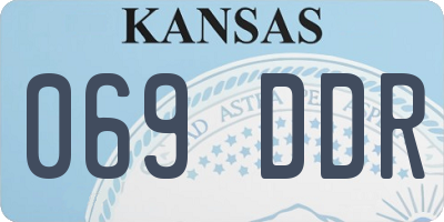 KS license plate 069DDR
