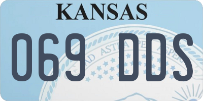 KS license plate 069DDS
