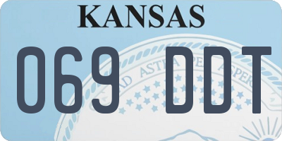 KS license plate 069DDT