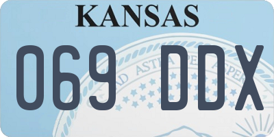 KS license plate 069DDX