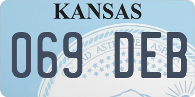 KS license plate 069DEB