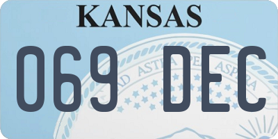 KS license plate 069DEC
