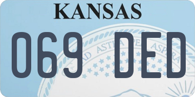 KS license plate 069DED
