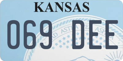 KS license plate 069DEE