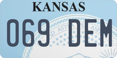 KS license plate 069DEM