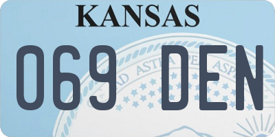 KS license plate 069DEN