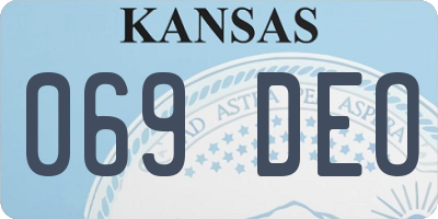 KS license plate 069DEO