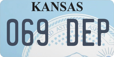 KS license plate 069DEP