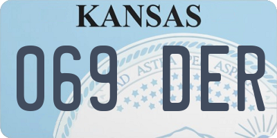 KS license plate 069DER