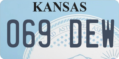 KS license plate 069DEW