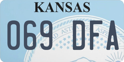 KS license plate 069DFA