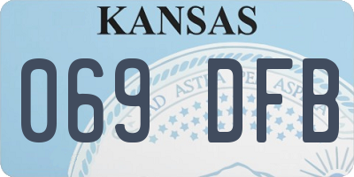 KS license plate 069DFB