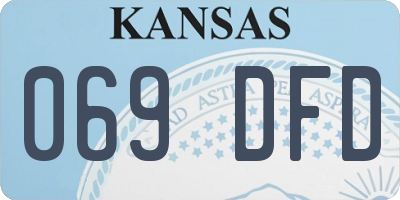 KS license plate 069DFD