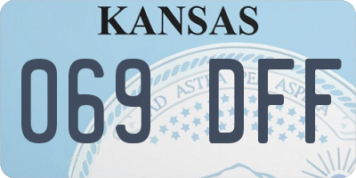 KS license plate 069DFF