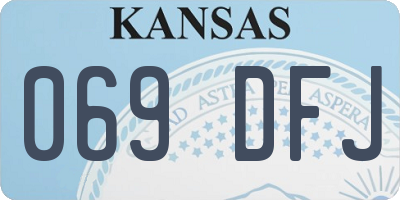 KS license plate 069DFJ