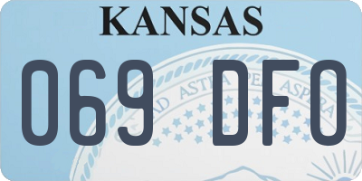 KS license plate 069DFO