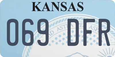 KS license plate 069DFR