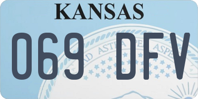 KS license plate 069DFV