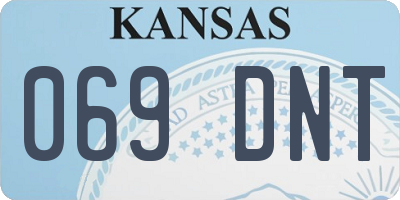 KS license plate 069DNT