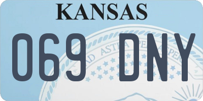 KS license plate 069DNY