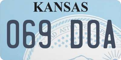 KS license plate 069DOA