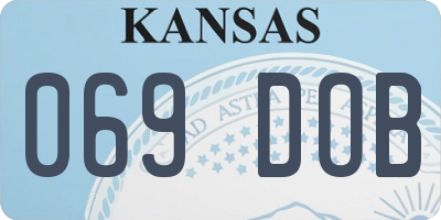 KS license plate 069DOB