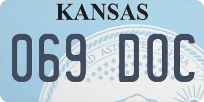 KS license plate 069DOC