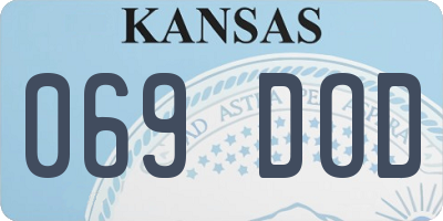 KS license plate 069DOD