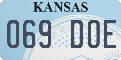 KS license plate 069DOE
