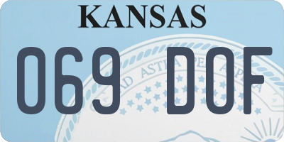 KS license plate 069DOF