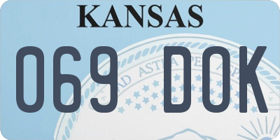 KS license plate 069DOK