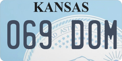 KS license plate 069DOM