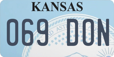 KS license plate 069DON