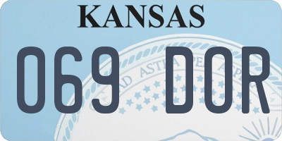 KS license plate 069DOR