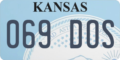 KS license plate 069DOS
