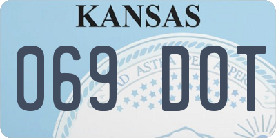 KS license plate 069DOT
