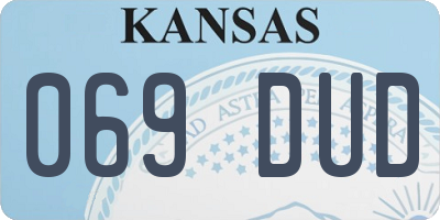 KS license plate 069DUD